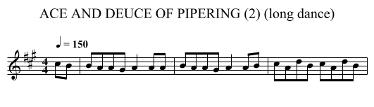 ACE AND DEUCE OF PIPERING (2) (long dance) - staff notation