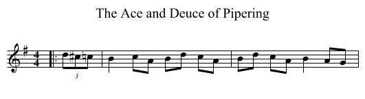 Ace and Deuce of Pipering, The - staff notation