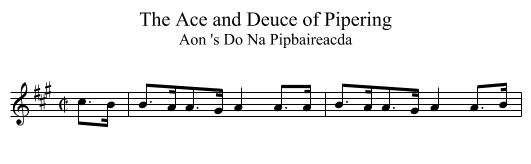 Ace and Deuce of Pipering, The  - staff notation
