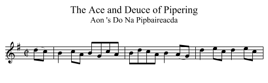 Ace and Deuce of Pipering, The  - staff notation