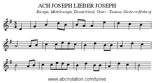 ACH JOSEPH LIEBER JOSEPH - staff notation