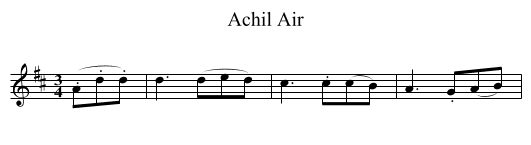 Achil Air - staff notation