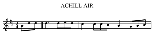 ACHILL AIR - staff notation