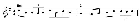 Achill Sound - staff notation