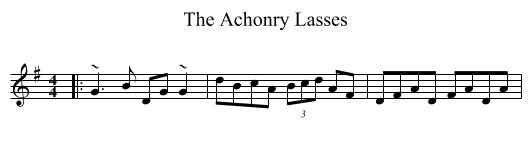 Achonry Lasses, The  - staff notation