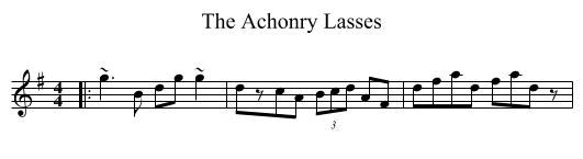 Achonry Lasses, The  - staff notation