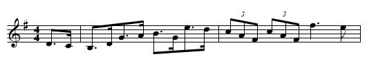 Acrobat's Hornpipe - staff notation