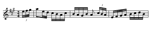 Acrobat's Reel - staff notation