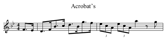 Acrobat’s - staff notation