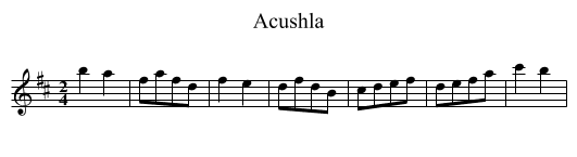 Acushla - staff notation