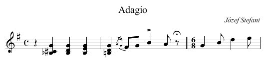 Adagio - staff notation