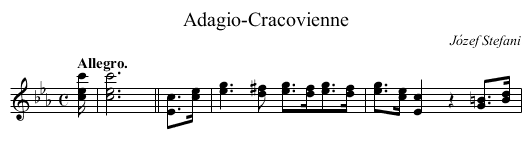 Adagio-Cracovienne - staff notation