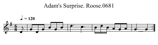 Adam's Surprise. Roose.0681 - staff notation