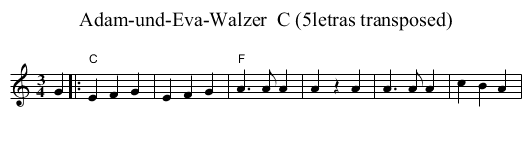 Adam-und-Eva-Walzer  C (5letras transposed) - staff notation
