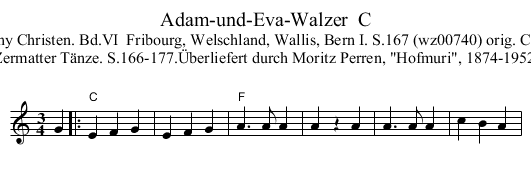Adam-und-Eva-Walzer  C - staff notation