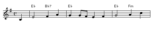Ad&eacute; zur guten Nacht - staff notation