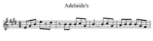 Adelaide's - staff notation