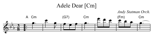 Adele Dear [Cm] - staff notation