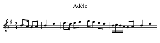 Adèle - staff notation