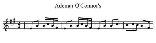 Ademar O'Connor's - staff notation