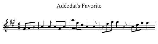 Adéodat's Favorite - staff notation
