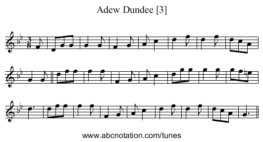 Adew Dundee [3] - staff notation