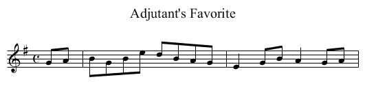 Adjutant's Favorite - staff notation