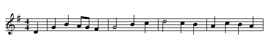 Admiral Benbow - staff notation