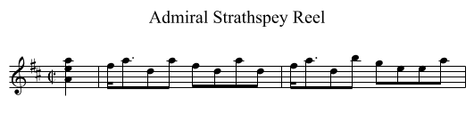 Admiral Strathspey Reel - staff notation