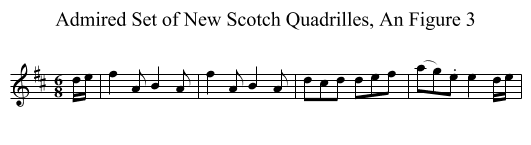 Admired Set of New Scotch Quadrilles, An Figure 3 - staff notation