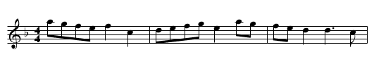 Adson's Saraband - staff notation