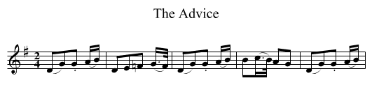 Advice, The  - staff notation