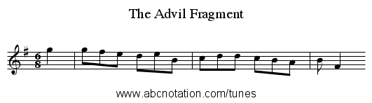 Advil Fragment, The - staff notation