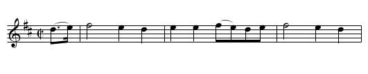 Ae Noddin' - staff notation