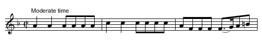 Afon Elwy - staff notation