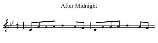After Midnight - staff notation