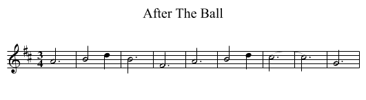 After The Ball - staff notation