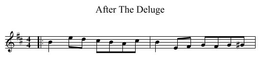 After The Deluge - staff notation
