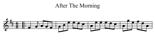 After The Morning - staff notation
