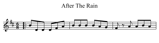 After The Rain - staff notation