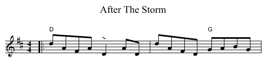 After The Storm - staff notation
