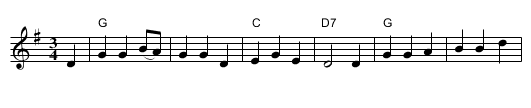 Afton Water - staff notation