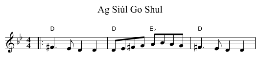 Ag Siúl Go Shul - staff notation