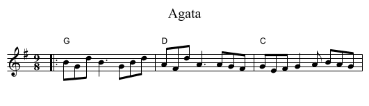 Agata - staff notation