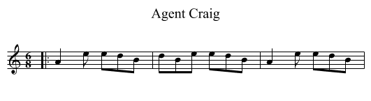 Agent Craig - staff notation