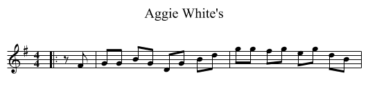 Aggie White's - staff notation