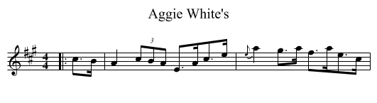 Aggie White's - staff notation