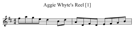 Aggie Whyte's Reel [1] - staff notation