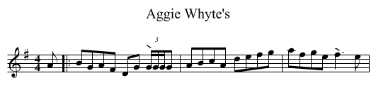 Aggie Whyte's - staff notation
