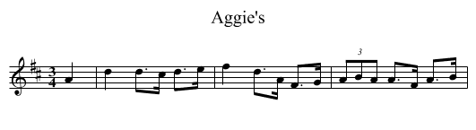Aggie's - staff notation
